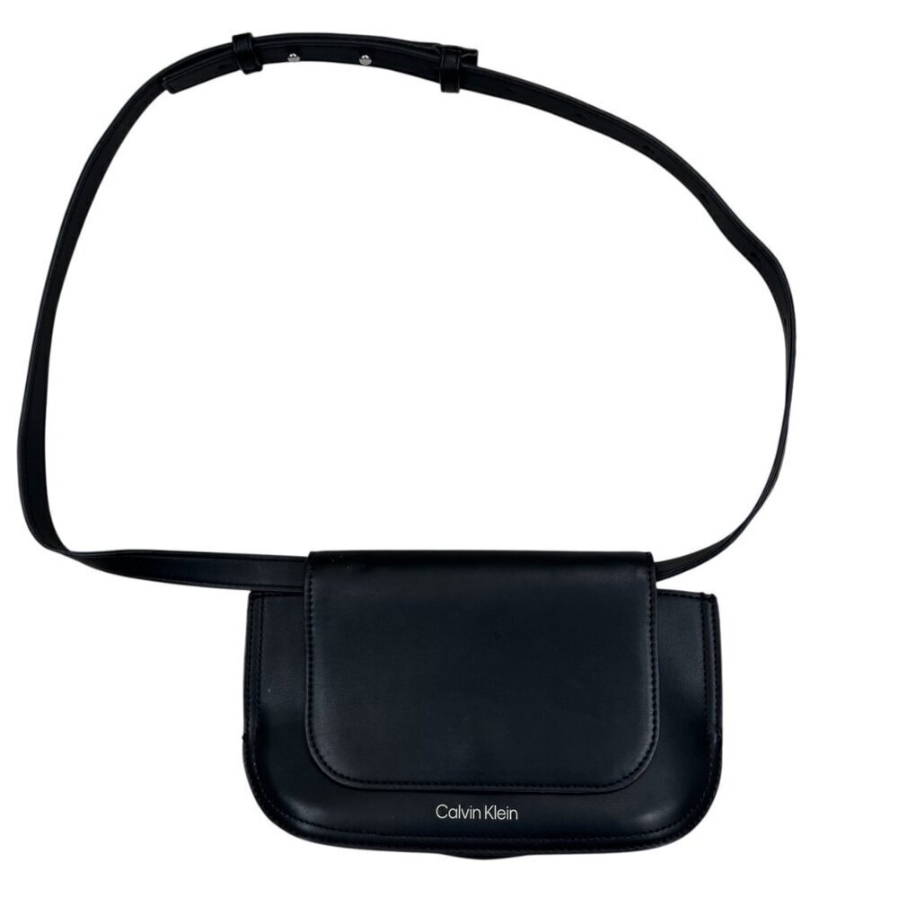 Calvin Klein Shoulder Belt Bag Convertible Adjustable Black Travel
